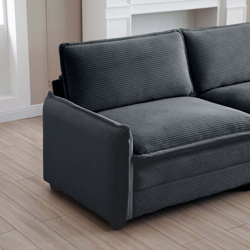 Oversize 3-Seater Sofa with Ottoman