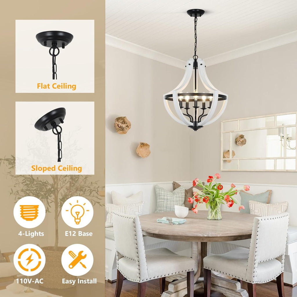 5-Light Farmhouse Chandelier