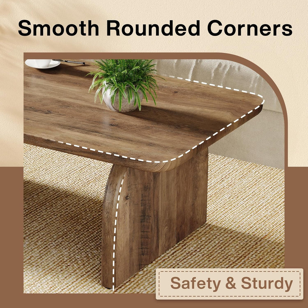 47" Rustic Brown Rectangle Coffee Table