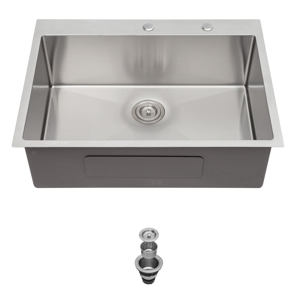 30" Single Bowl Topmount Kitchen Sink