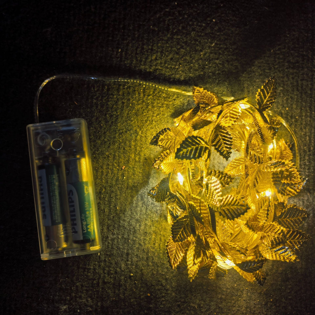 Christmas Decoration LED Golden Leaf Light