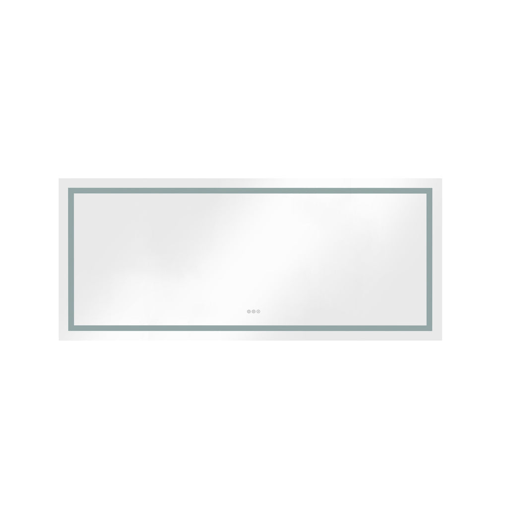 72" x 30" LED Bathroom Mirror with Front and Backlight