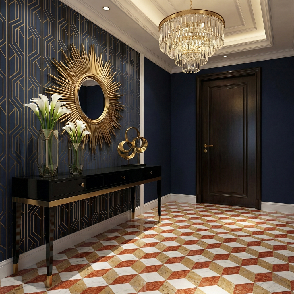 Hexagon Water-Jet Marble