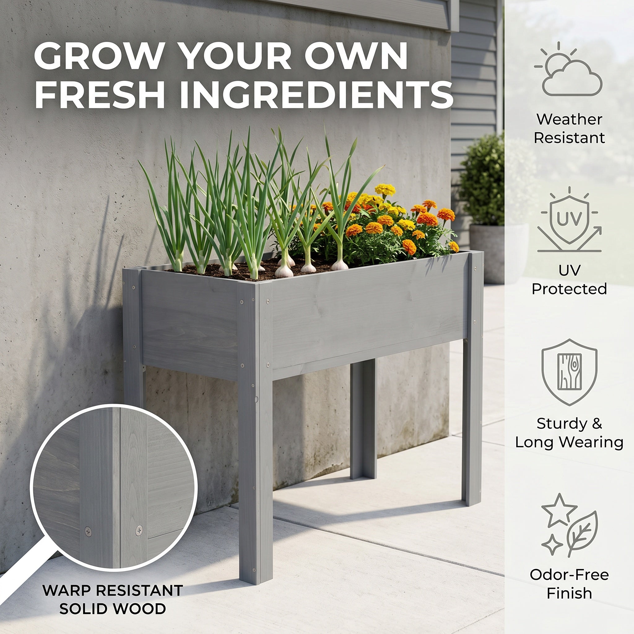 40-Inch Raised Garden Bed with Legs