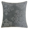 Gray Velvet Holiday Throw Pillow - 20x20