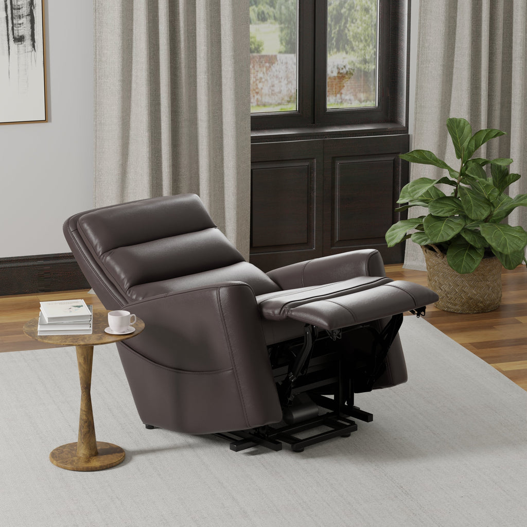 Faux Leather Power Lift Chair in Bentley