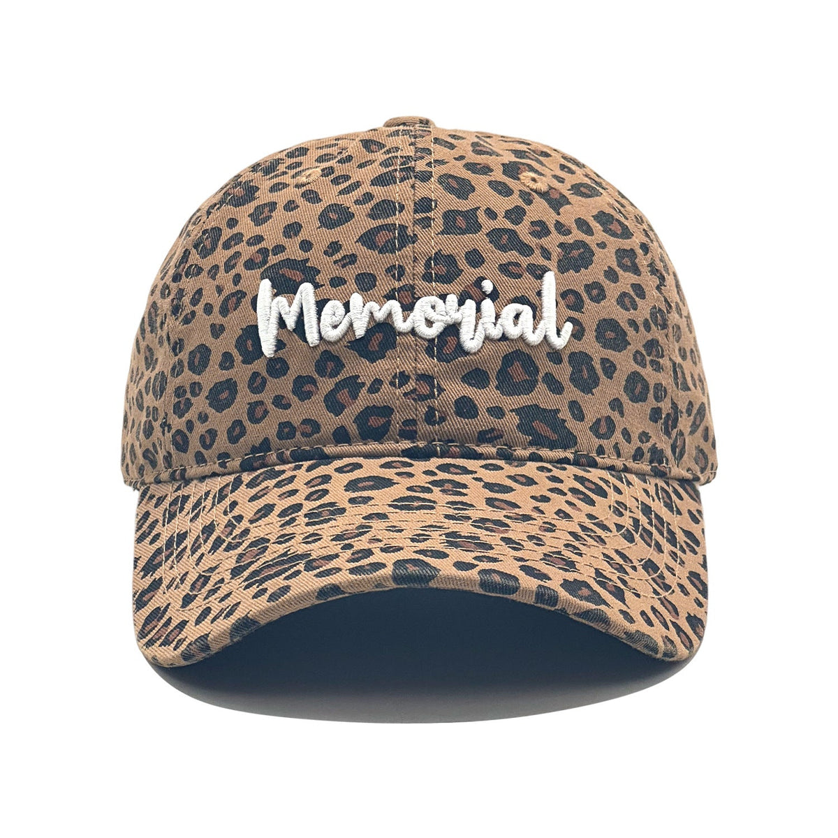 Retro Leopard-print Embroidered Baseball Cap Washed And Distressed