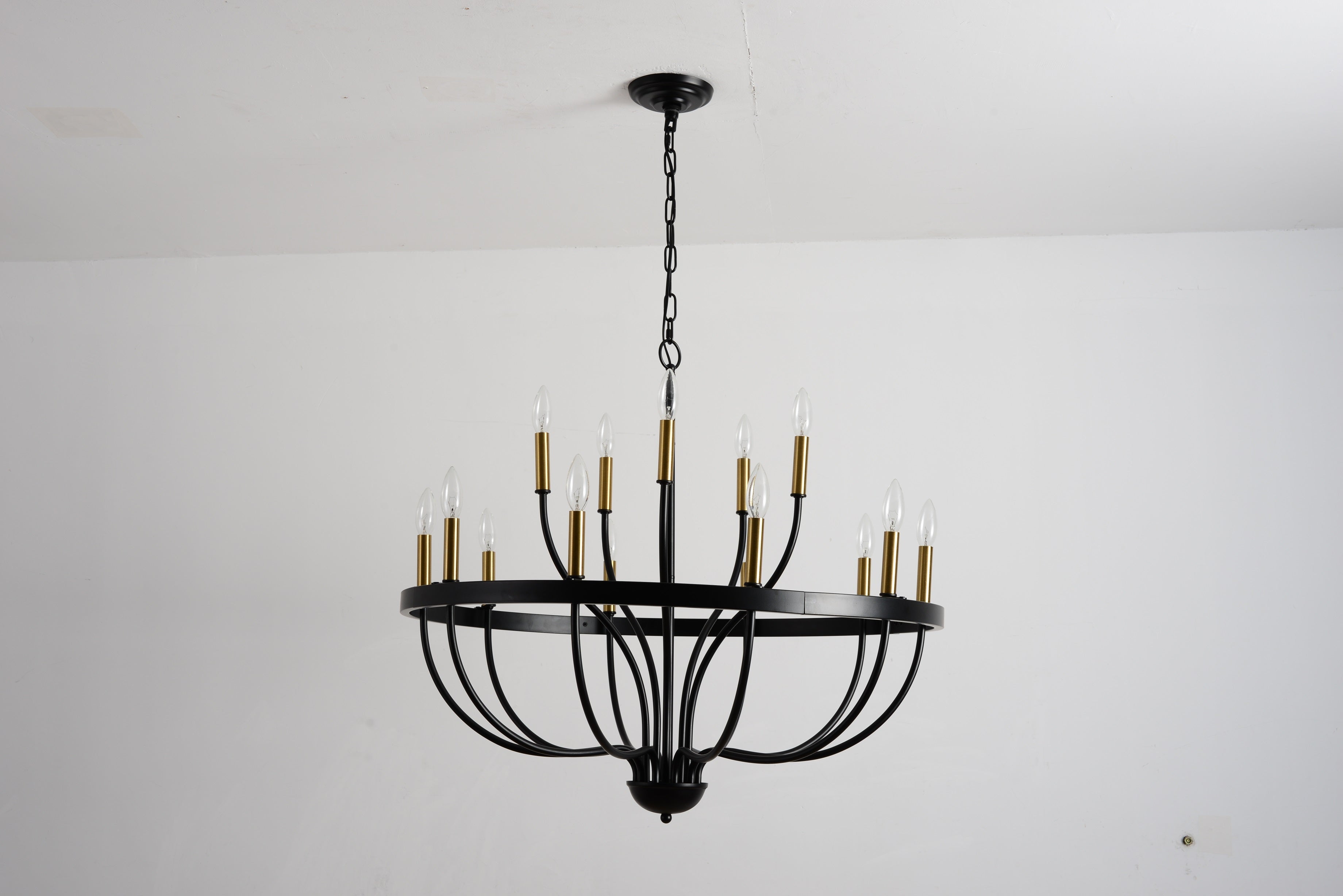 18-Light Chandelier Industrial Iron Candle Chandelier