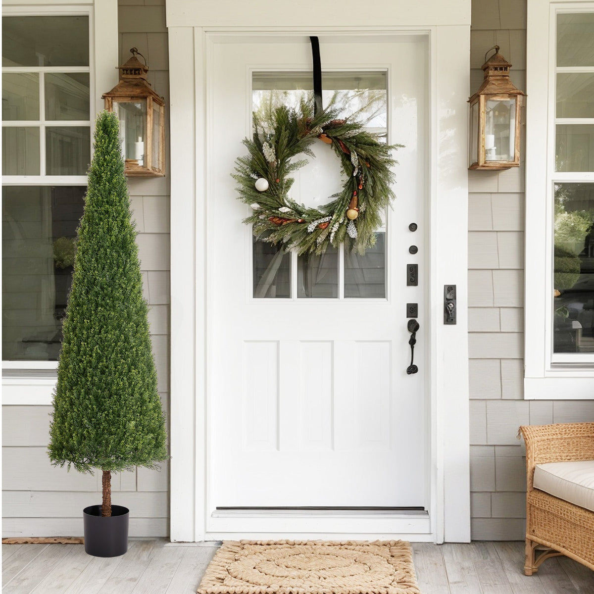 6FT Artificial Conical Topiary Trees