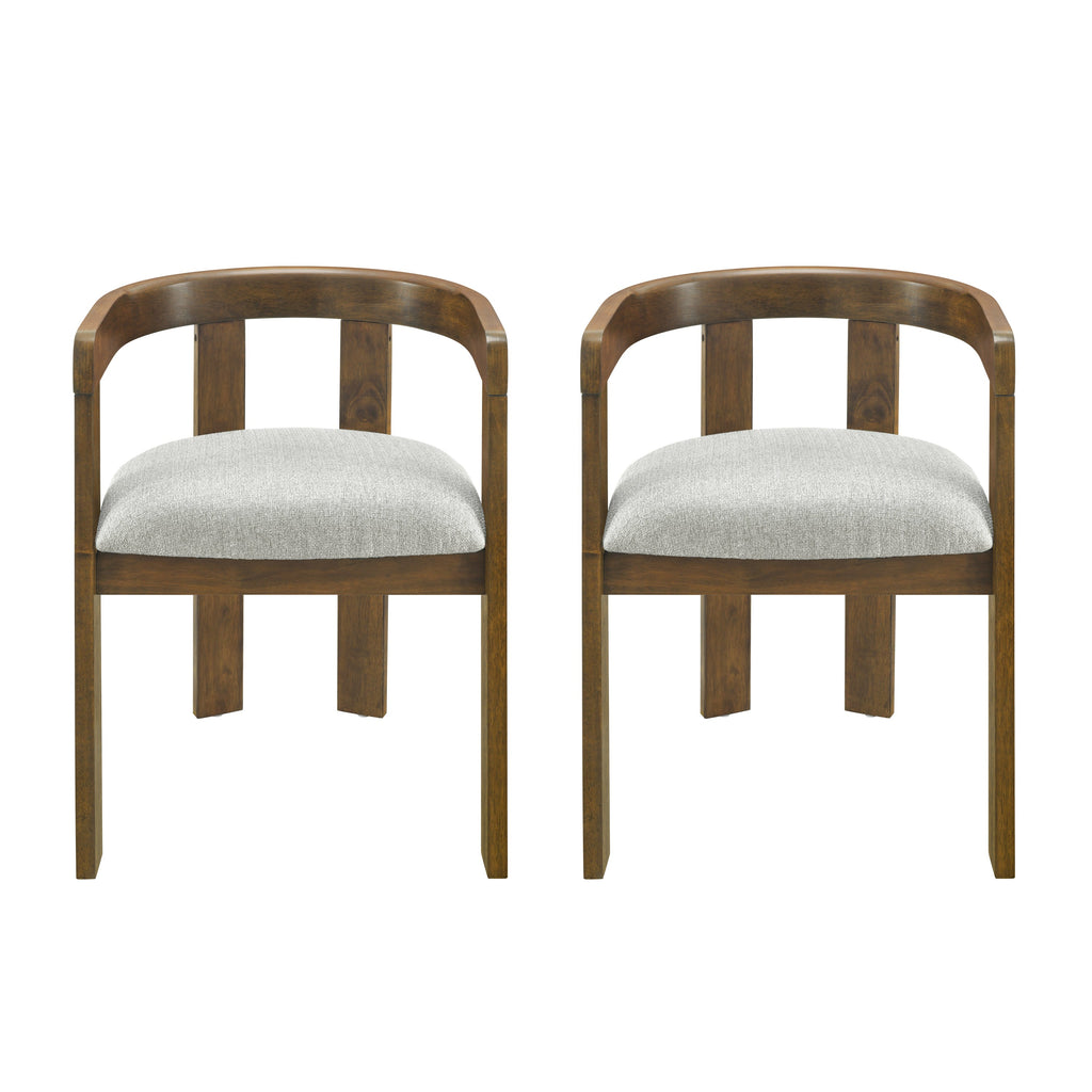 Modern Barrel Dining Chairs Set of 2