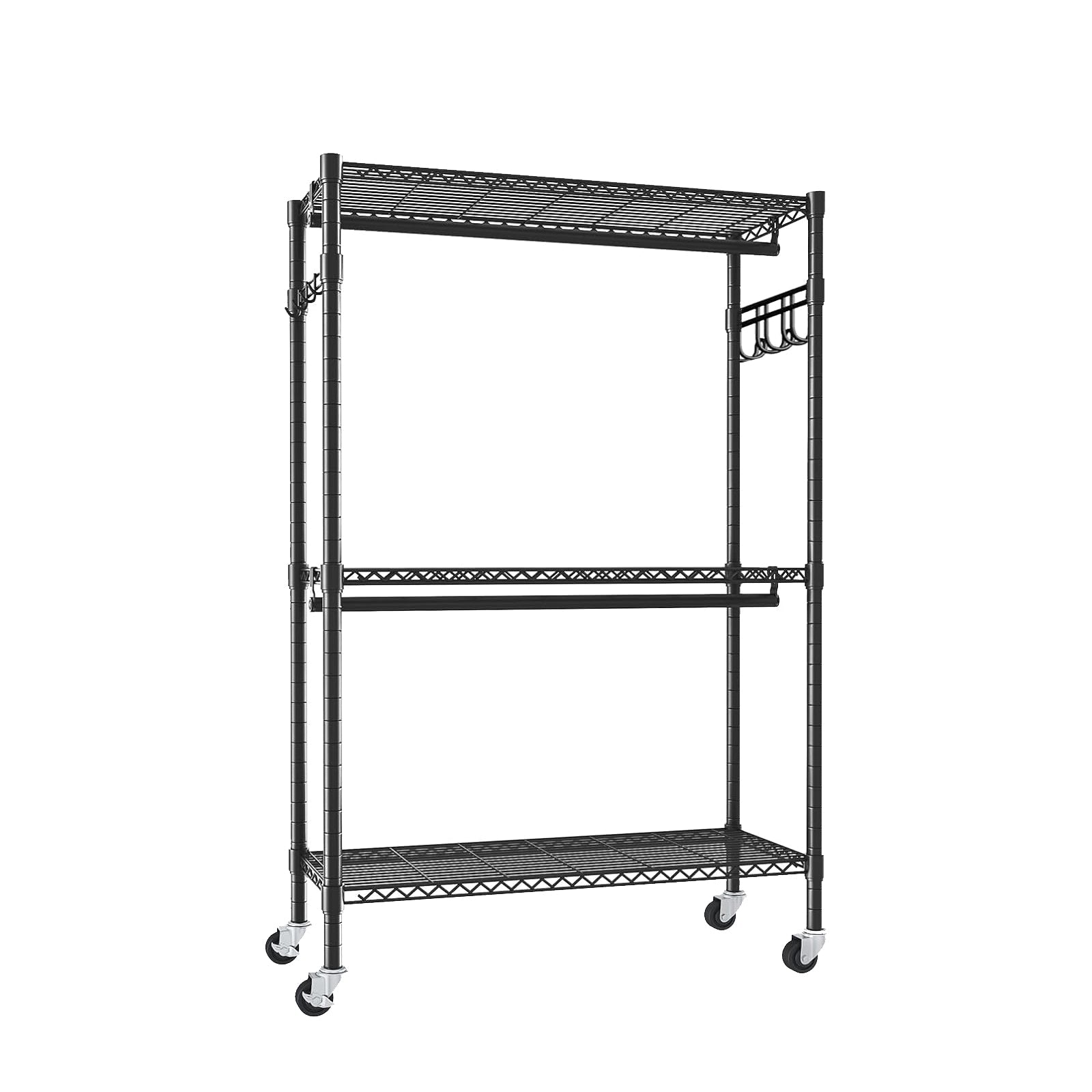 Heavy Duty Rolling Clothes Rack with Wheels