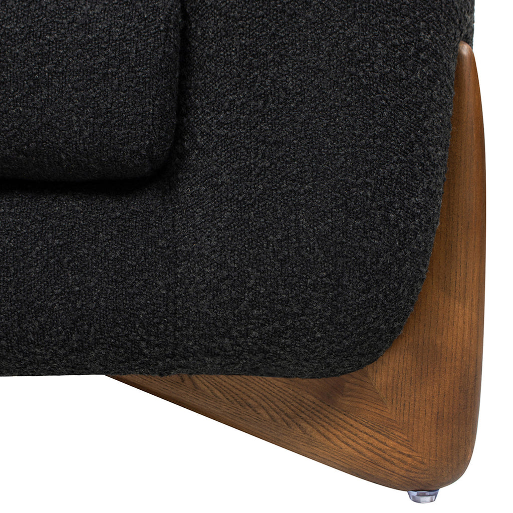 Alpine 44" Sherpa Arm Chair, Ebony