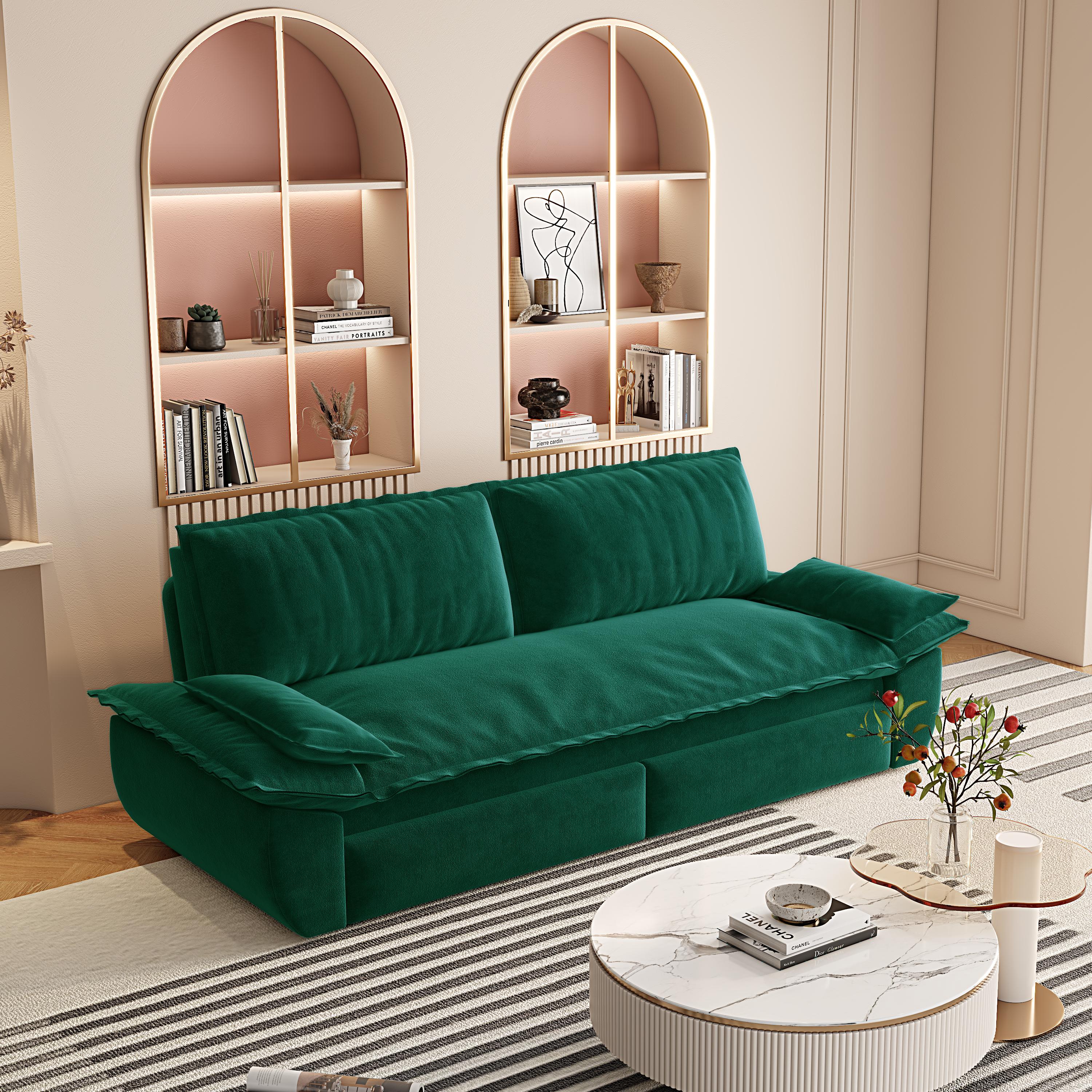 73.2" Queen Pull Out Sofa Bed