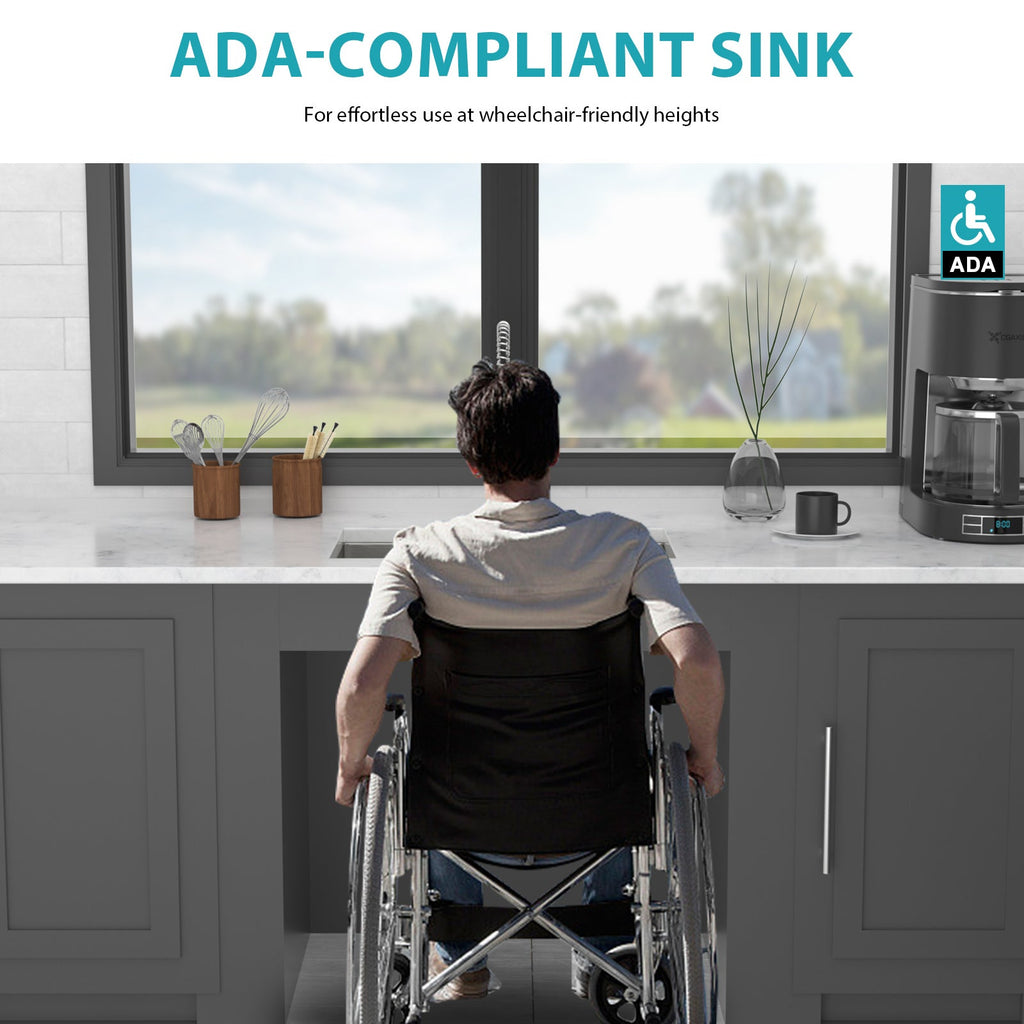 ADA-Compliant Kitchen Sink - 18 Inch Undermount