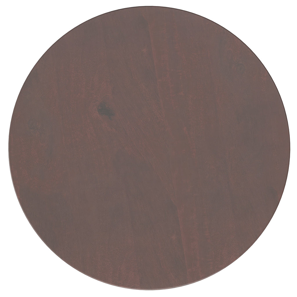 Demy Accent Table in Cognac/Gold
