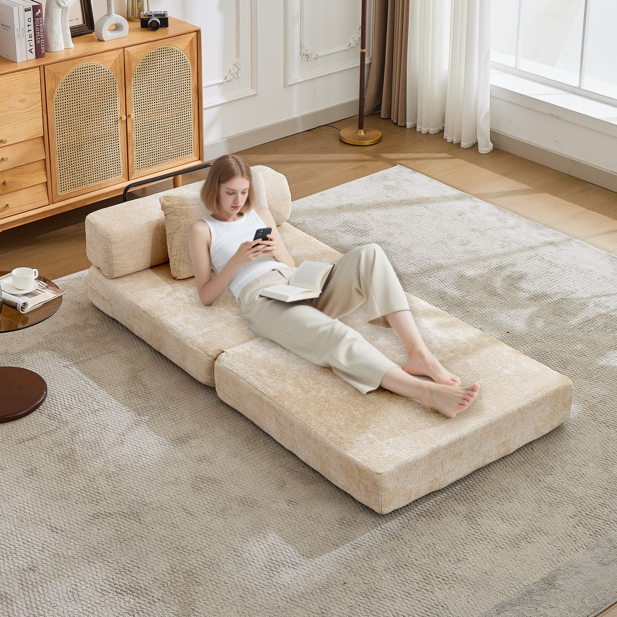 Compression Sofa - Convertible Floor Sofa Bed
