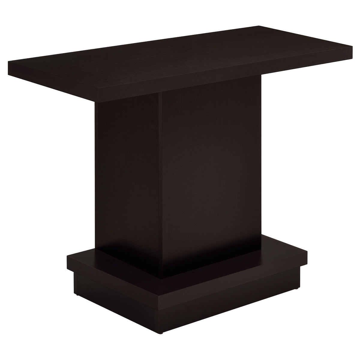 Fiona Cappuccino Engineered Wood Pedestal Console Table
