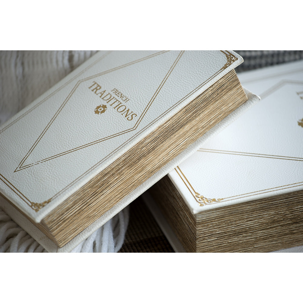 Set of 2 Botanical Green and White Book Boxes