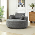 55''L Chenille Foam Single Swivel Chair