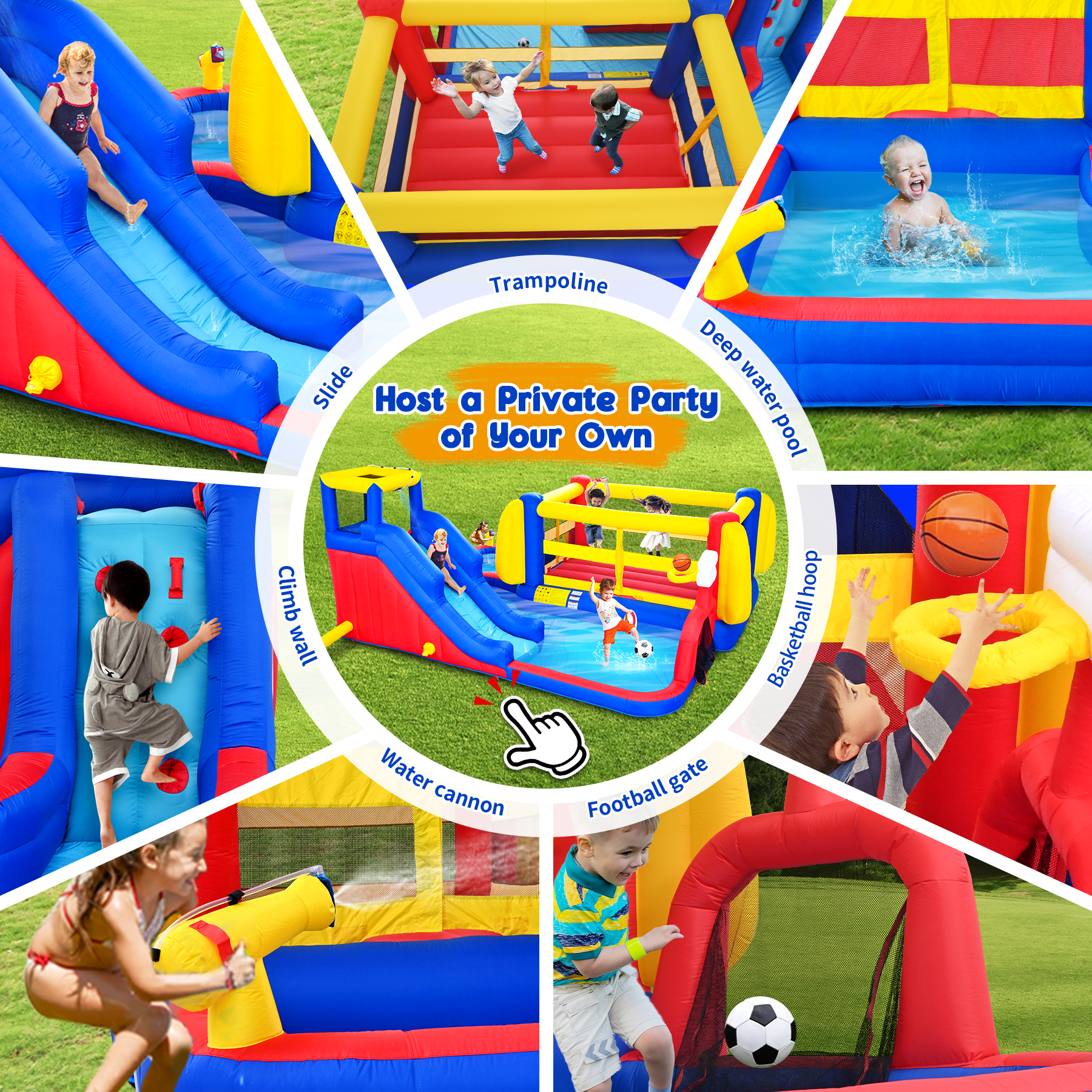 7 in 1 Inflatable Slide Water Park
