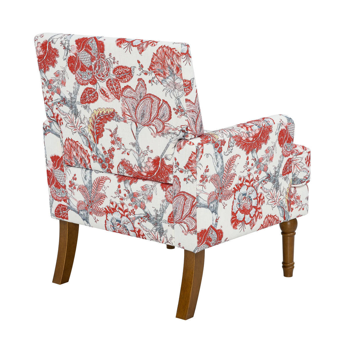 Accent Chair with Solid Hardwood Frame and Hand-Woven Paper Rope Arm