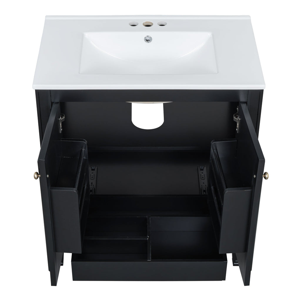 30" Bathroom Vanity with Sink and Two Doors
