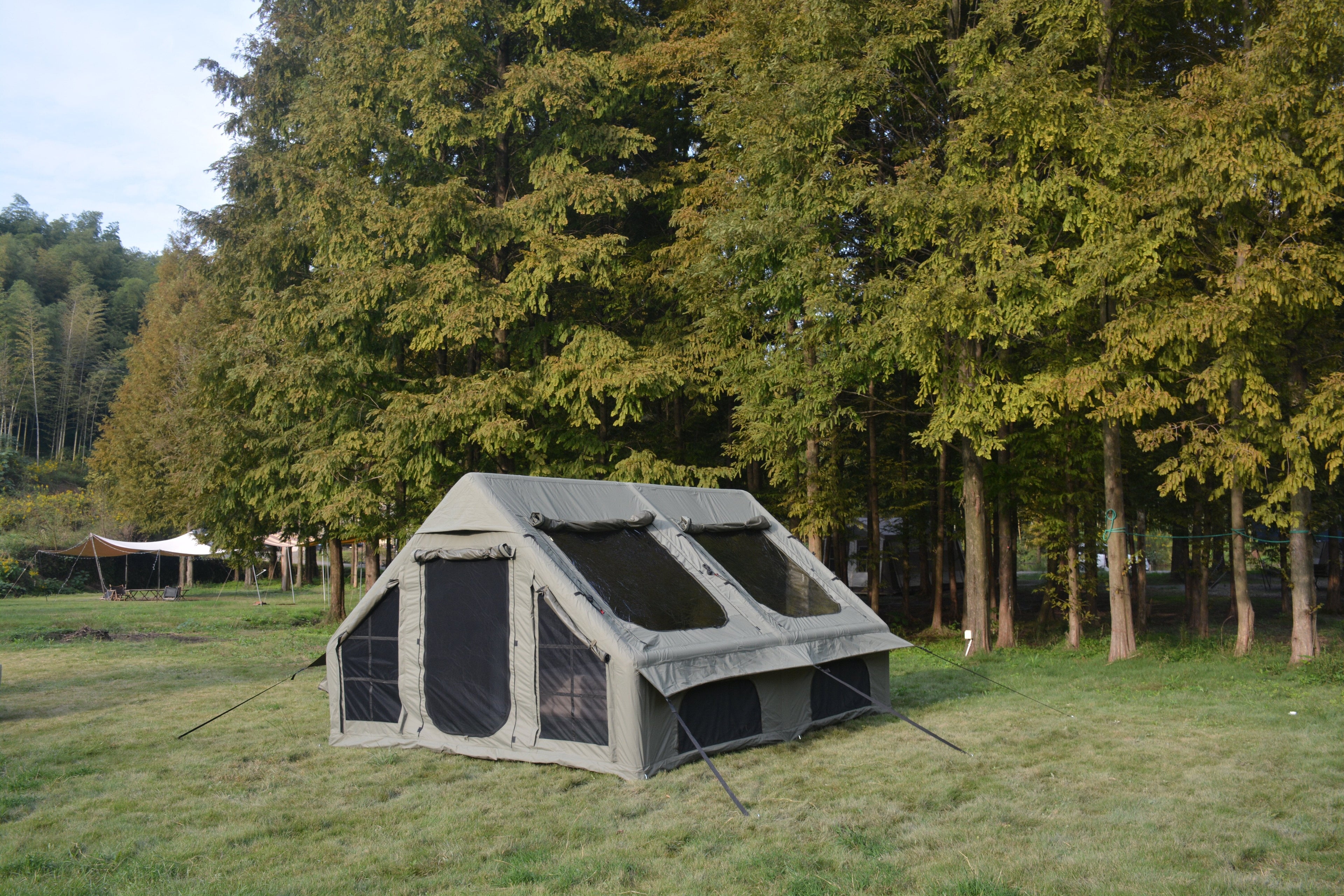 9.8 x 13ft Inflatable Camping Tent with Hand Pump