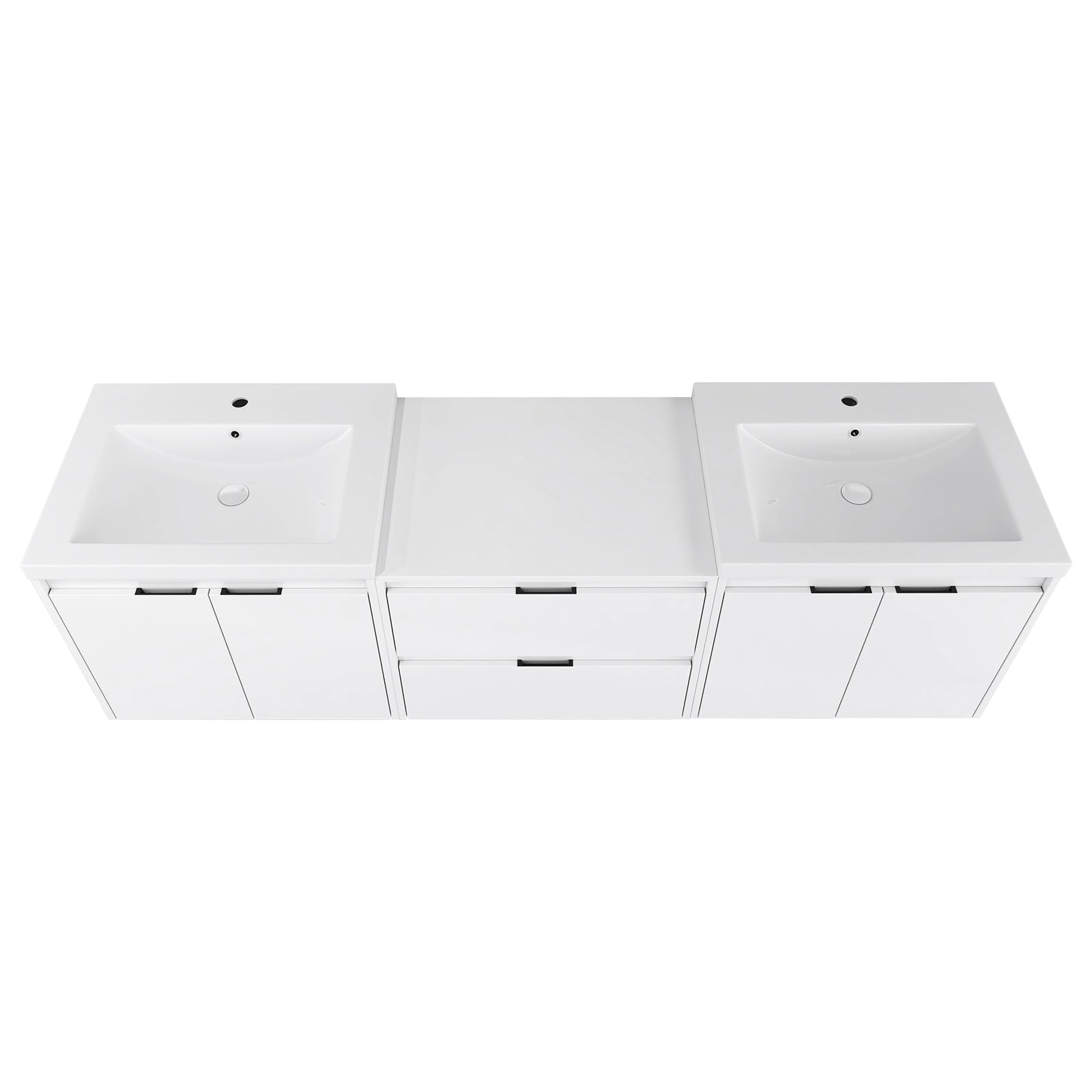 72" Bathroom Vanity With Resin Sink