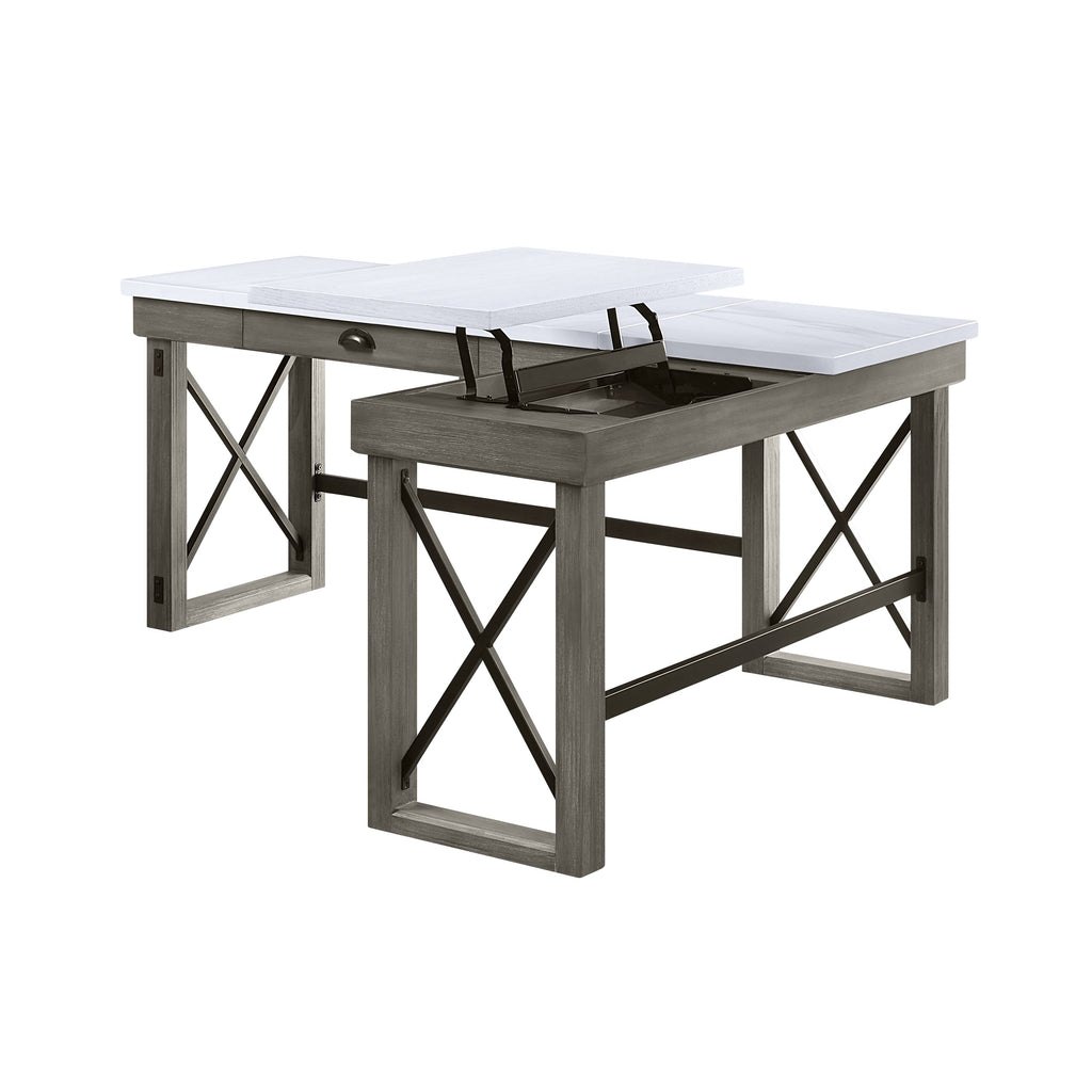 Talmar Marble Top Weathered Desk
