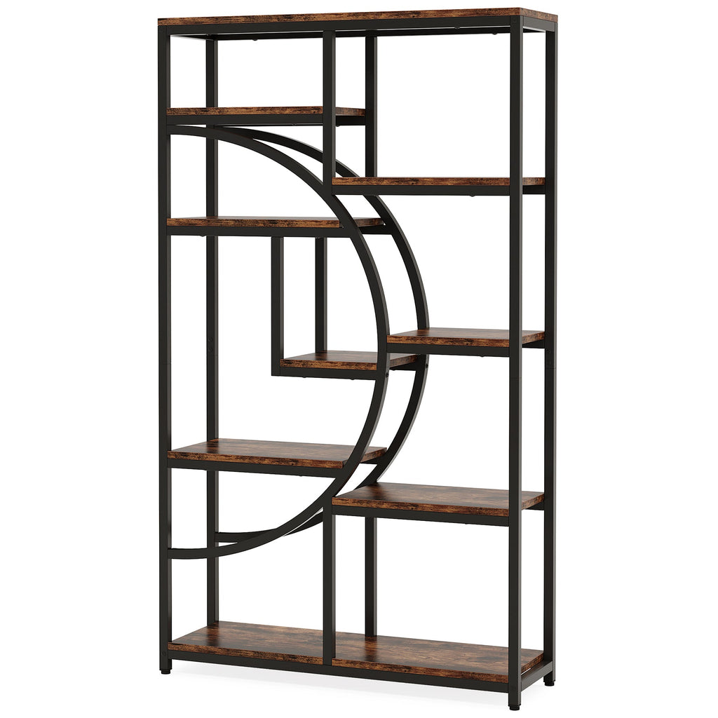 68.89" Height Industrial 5-Tier Rustic Brown Etagere