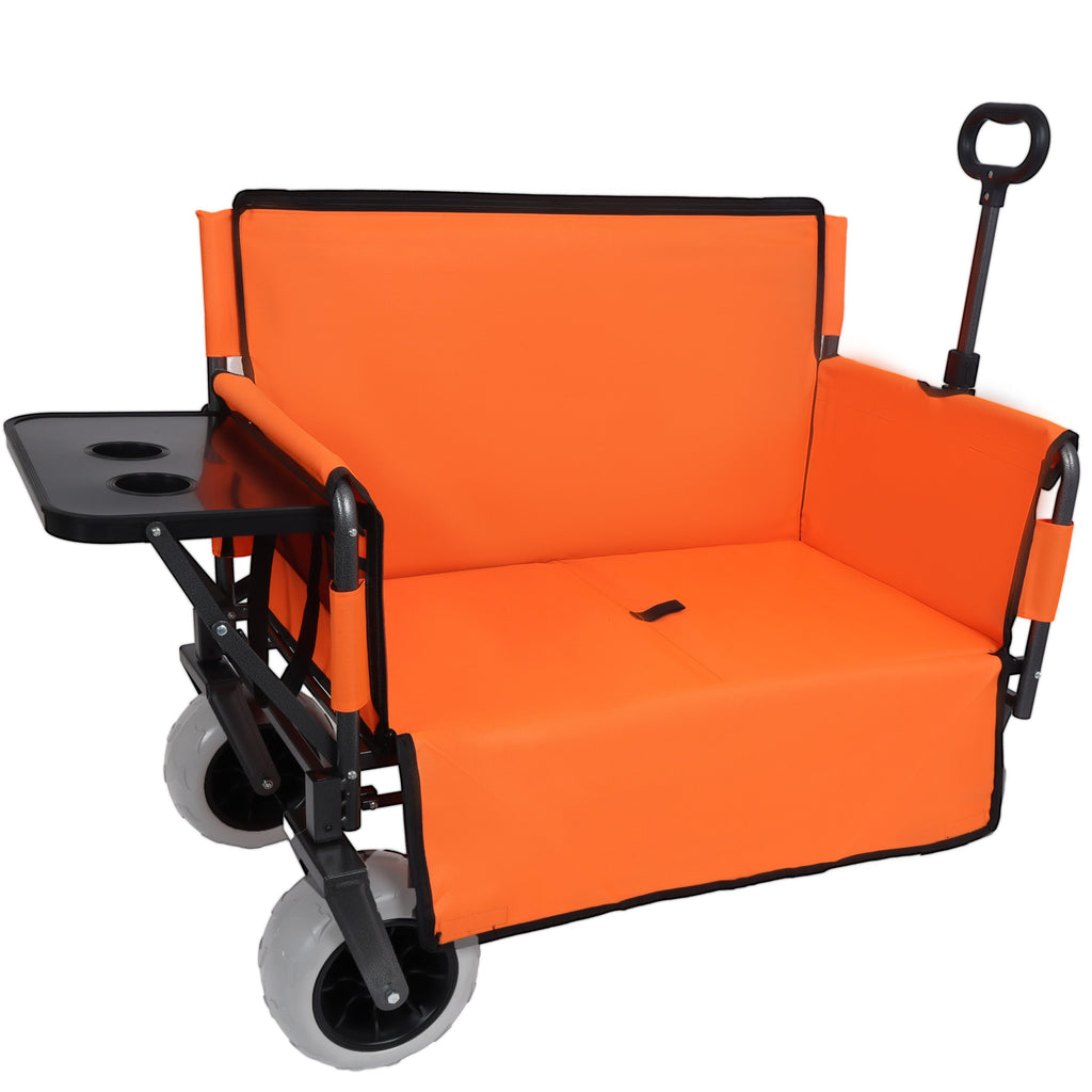 3-in-1 Folding Wagon with Bench Seat & Tabletop