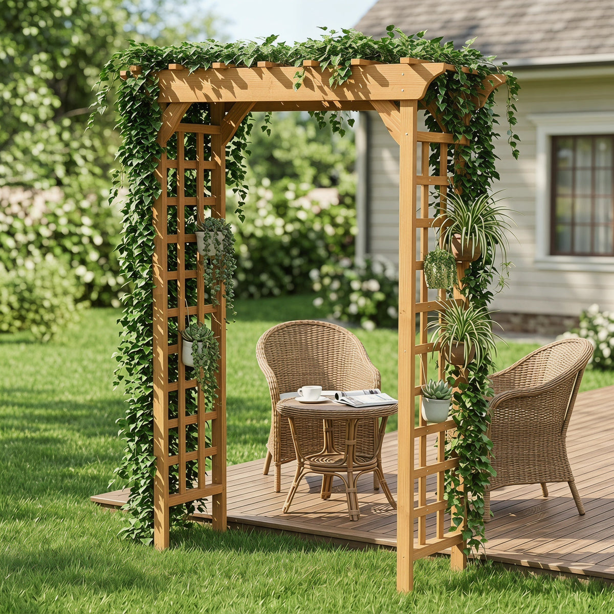 Wooden Arbor for Wedding and Garden Use
