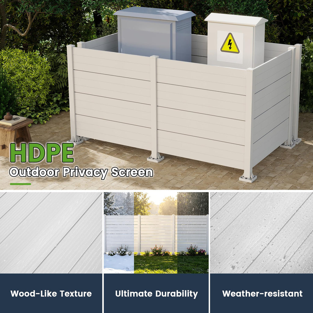 50" W x 49" H Outdoor Privacy Screen, Air Conditioner Fence