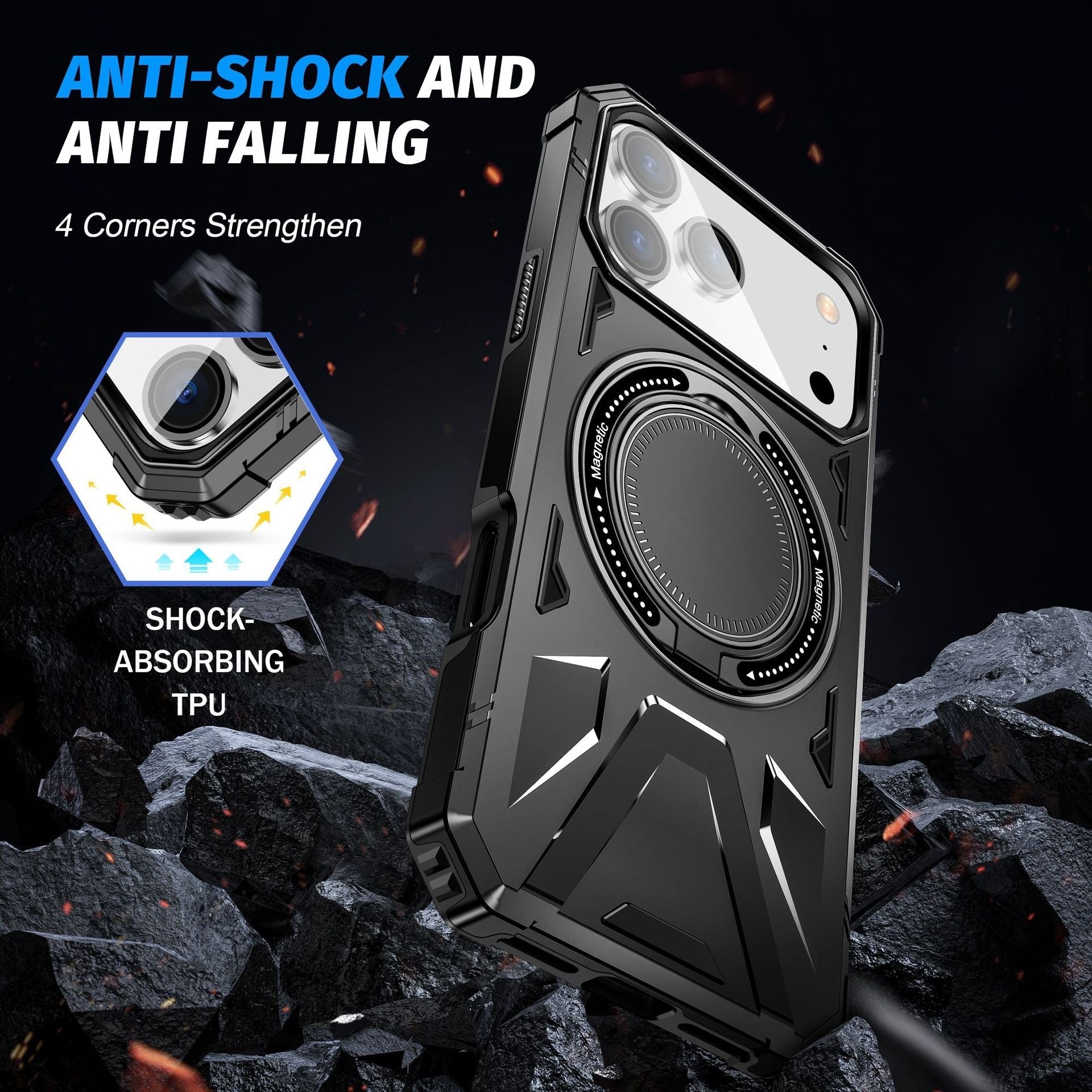 Magnetic Suction Bracket Phone Case Drop Proof Phone Case