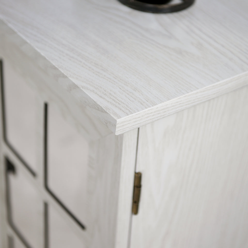 45" Wide Storage Cabinet with 3 Mirrored Acrylic Doors