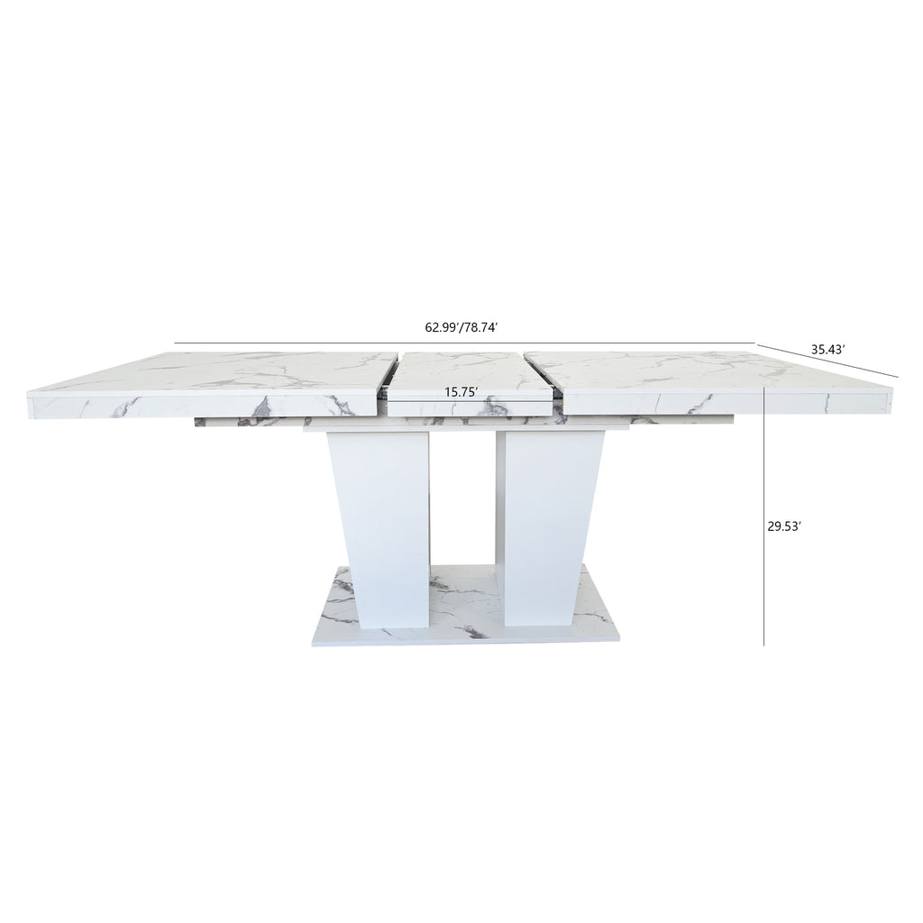 Extendable Dining Room Table for 6-10, Modern All