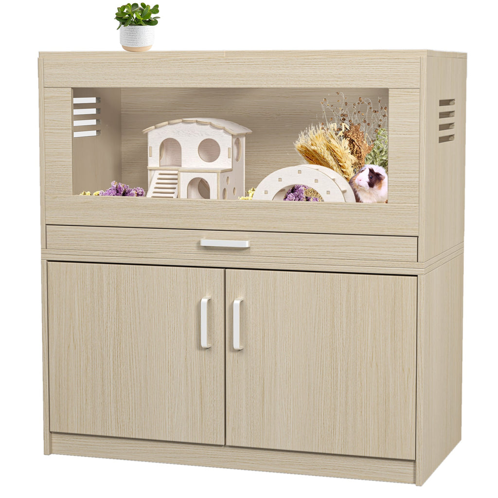Hamster Cage with Independent Storage Cabinet