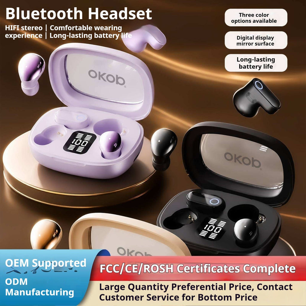 KP-227 Best-selling In-Ear Bluetooth Earbuds Digital Battery Display Mini Size Ultra-Long Battery Life Portable Factory Stock Available