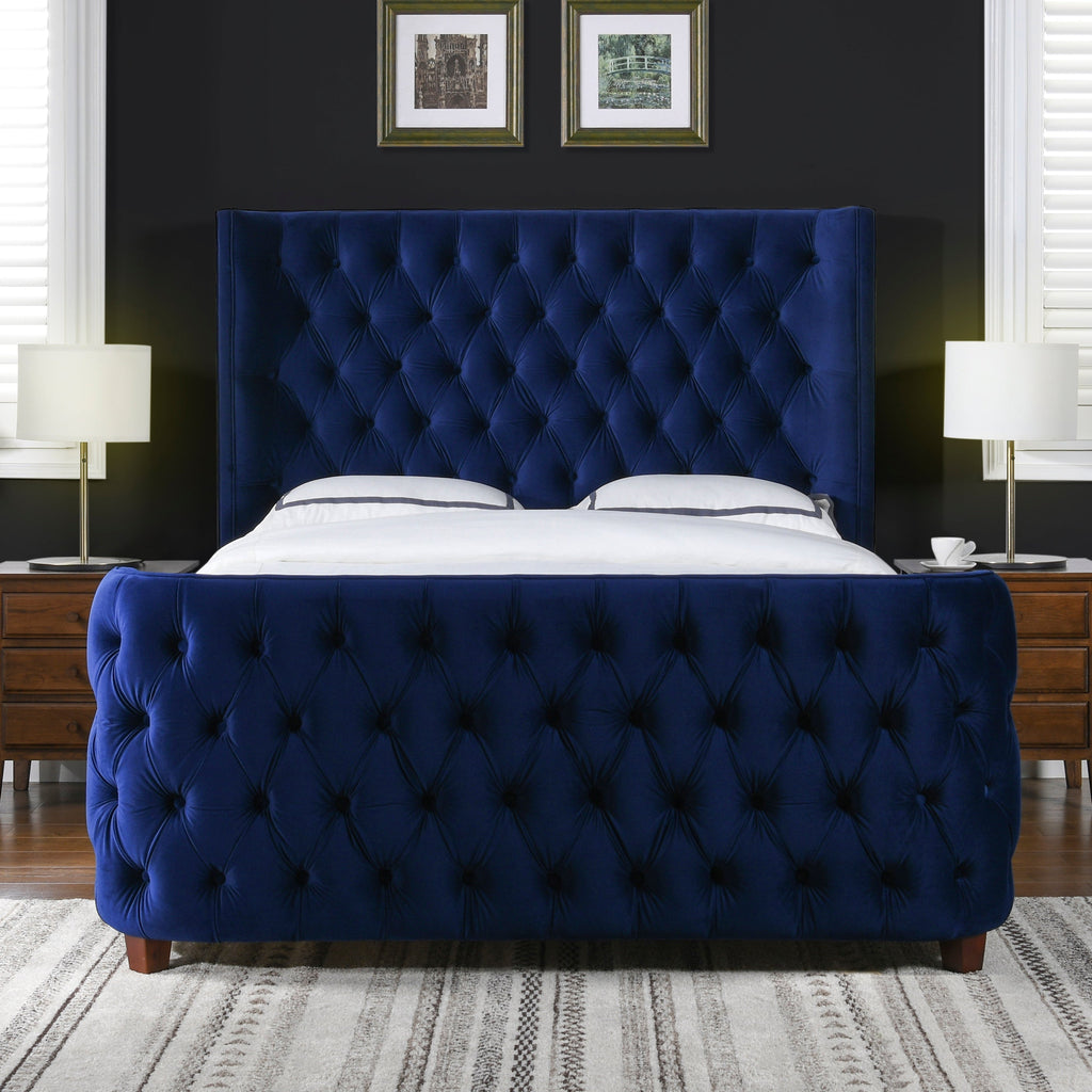 Brooklyn King Tufted Panel Bed Headboard and Footboard Set