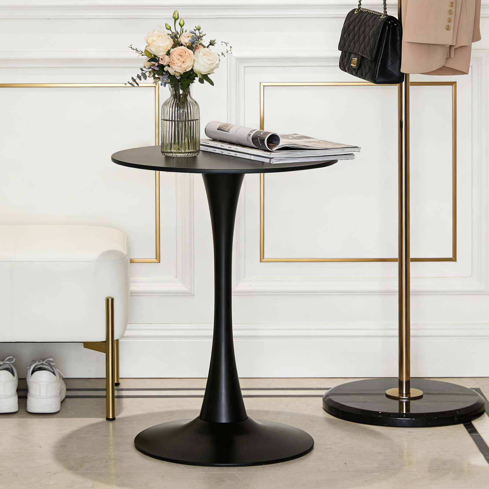 Black Round Dining Table