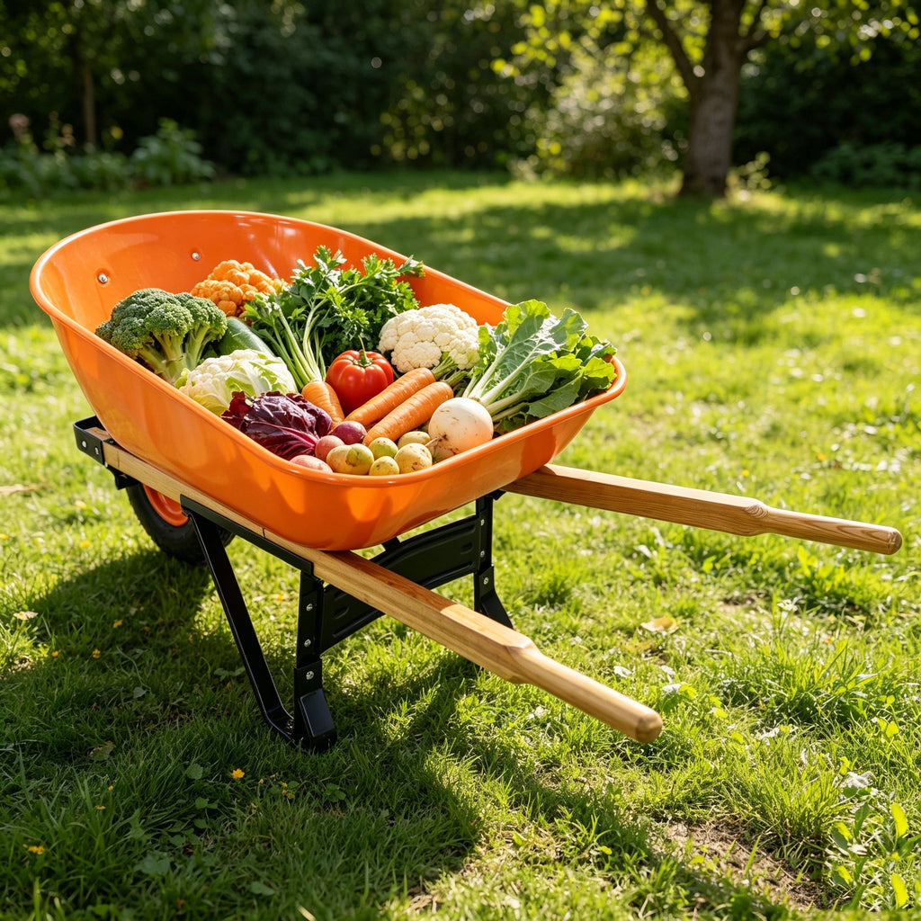 Steel Tray Wheel Barrow - Two Wheeled Trolley