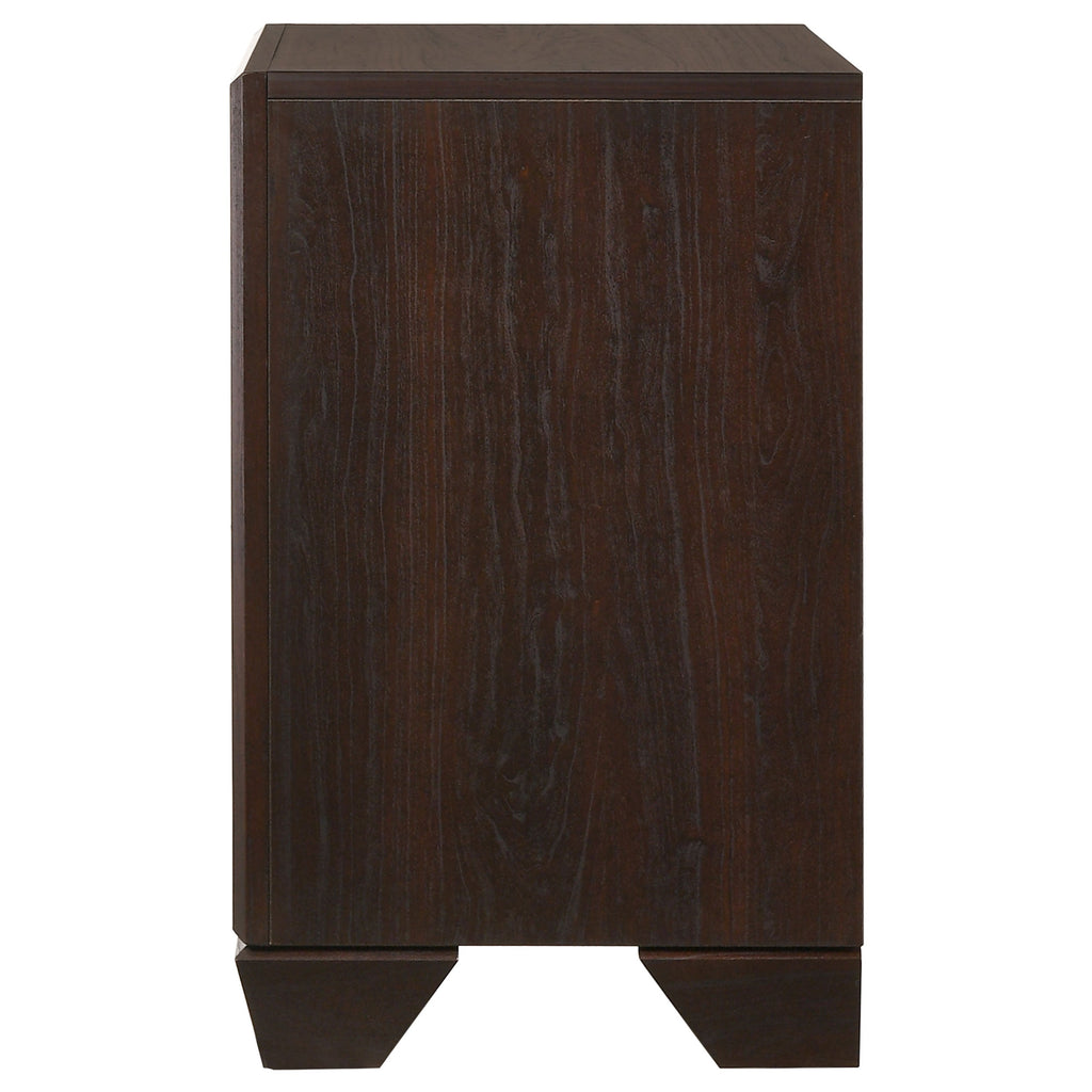 Copper Dark Cocoa 2-Drawer Rectangular Nightstand