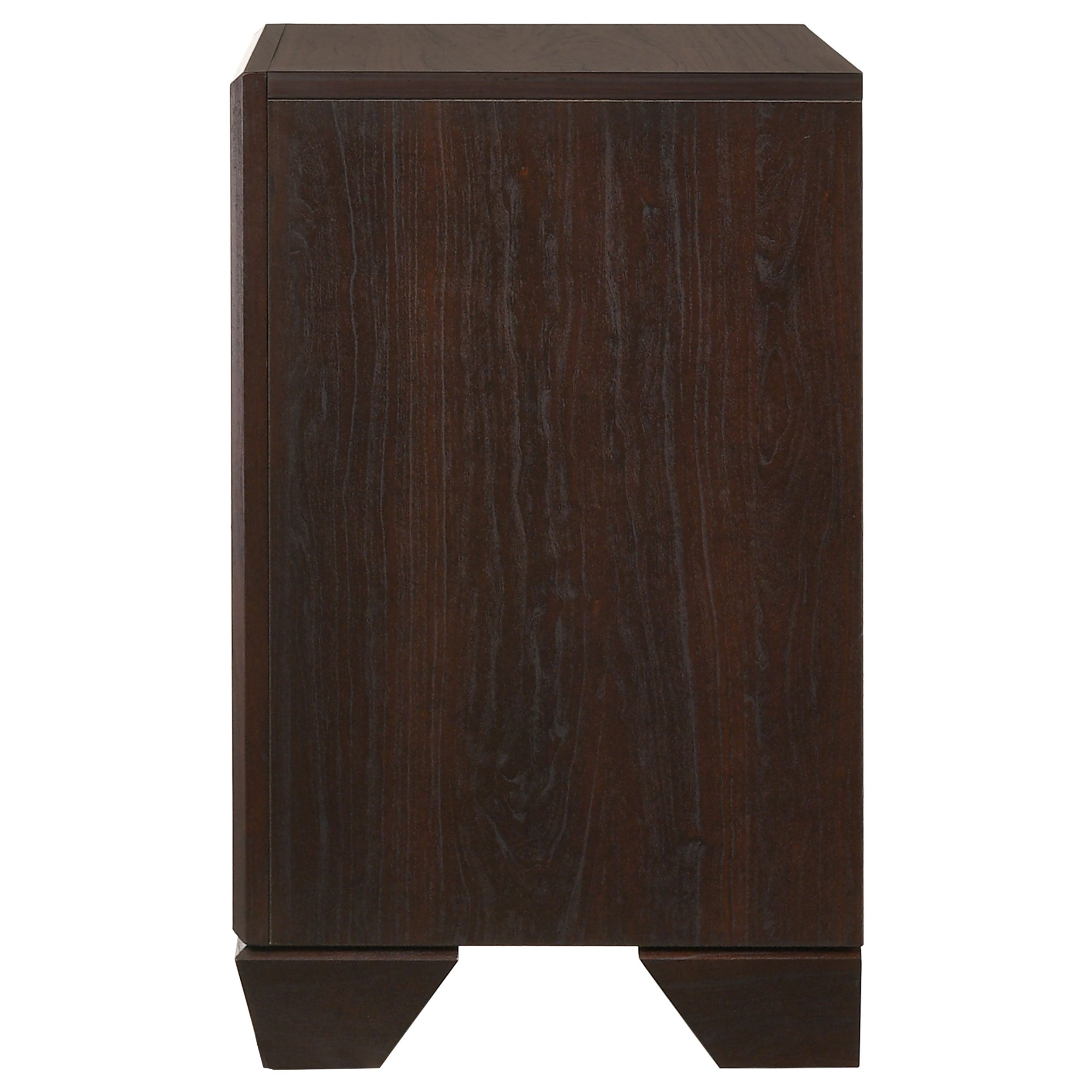 Copper Dark Cocoa 2-Drawer Rectangular Nightstand