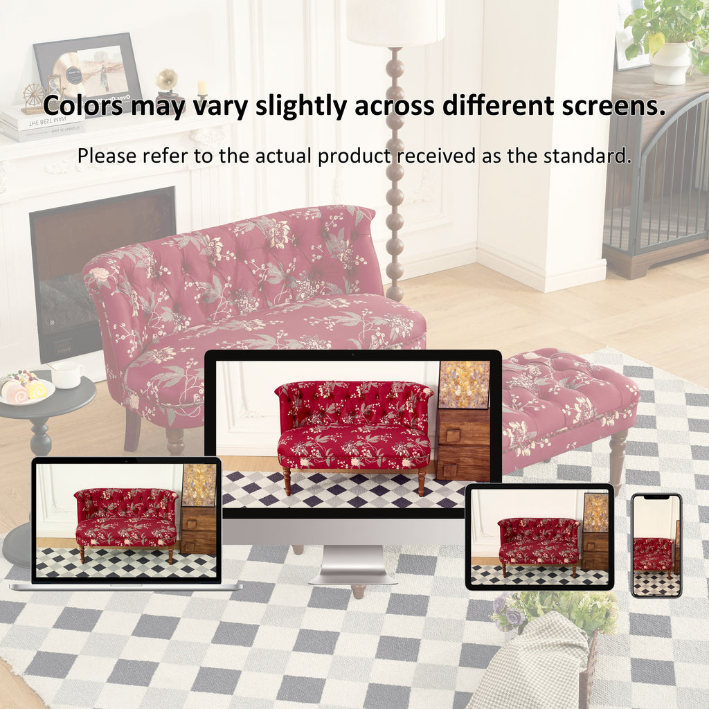 European Style Sofa Chair in Wine Red