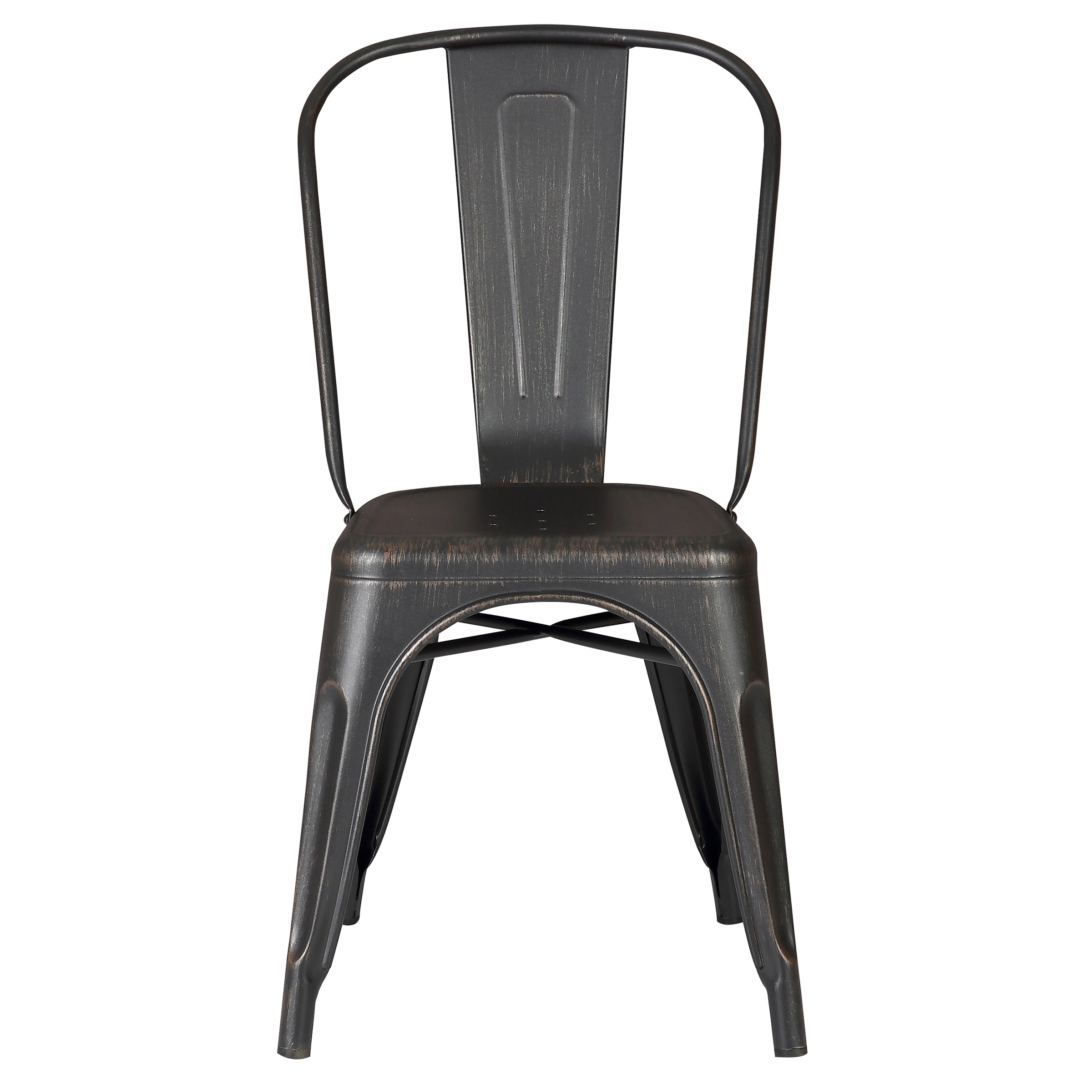 Set of 4 Stackable Metal Dining Chairs