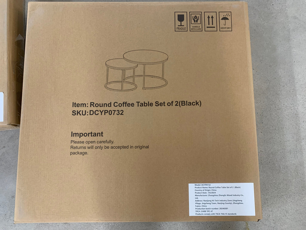 27.6" Nesting Coffee Table Set of 2