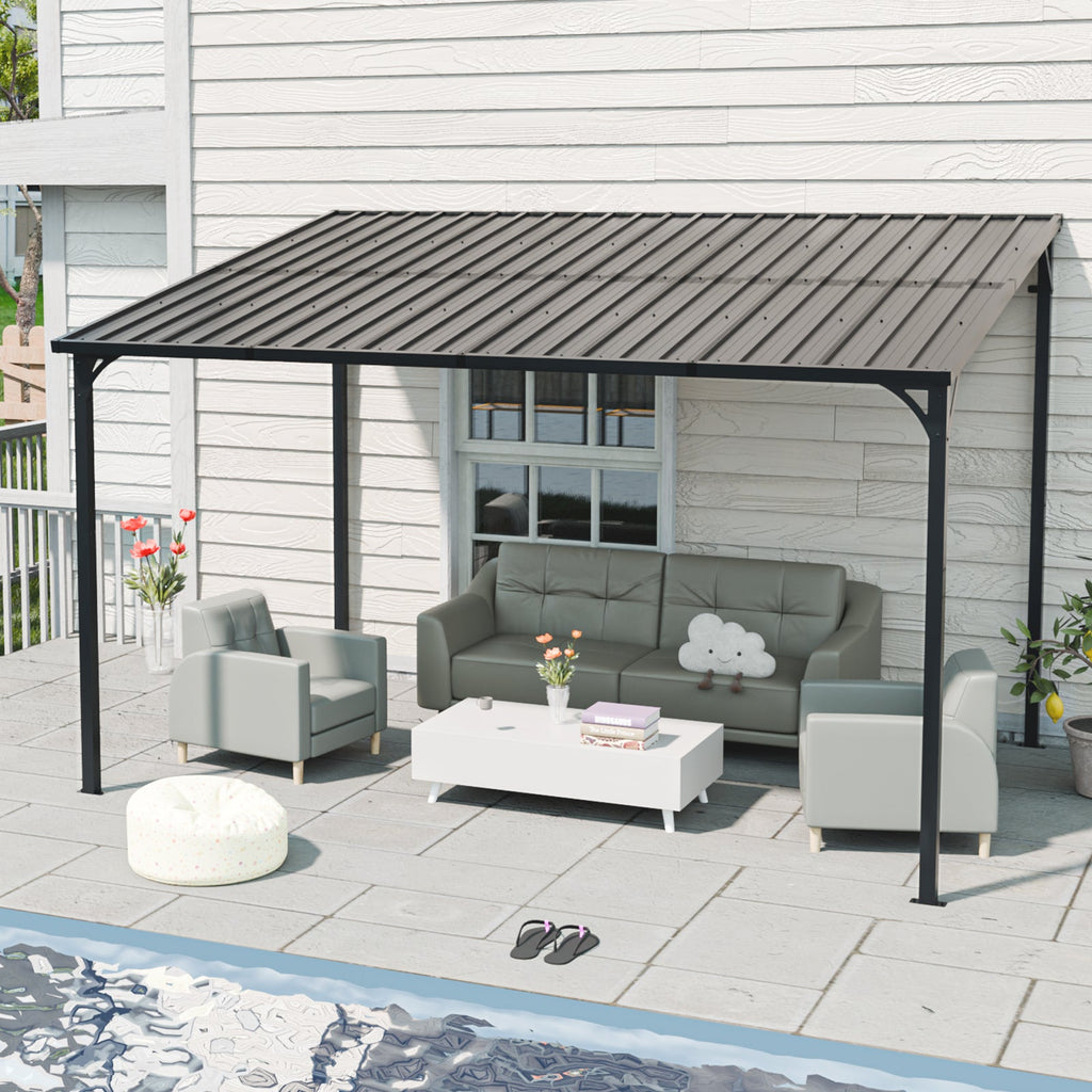 Outdoor Pergola - 12' x 8' Galvanized Steel