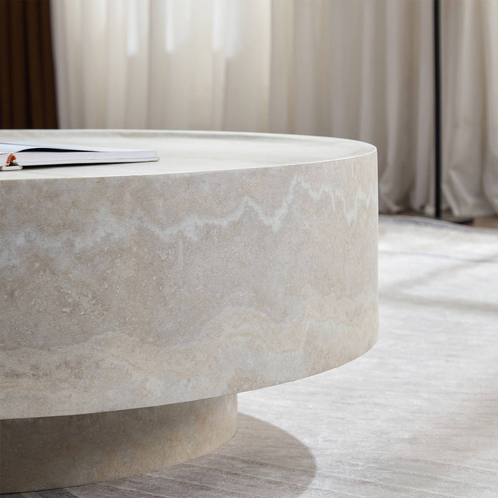 Round 31.5" Coffee Table Ideal For Living Room Family Time