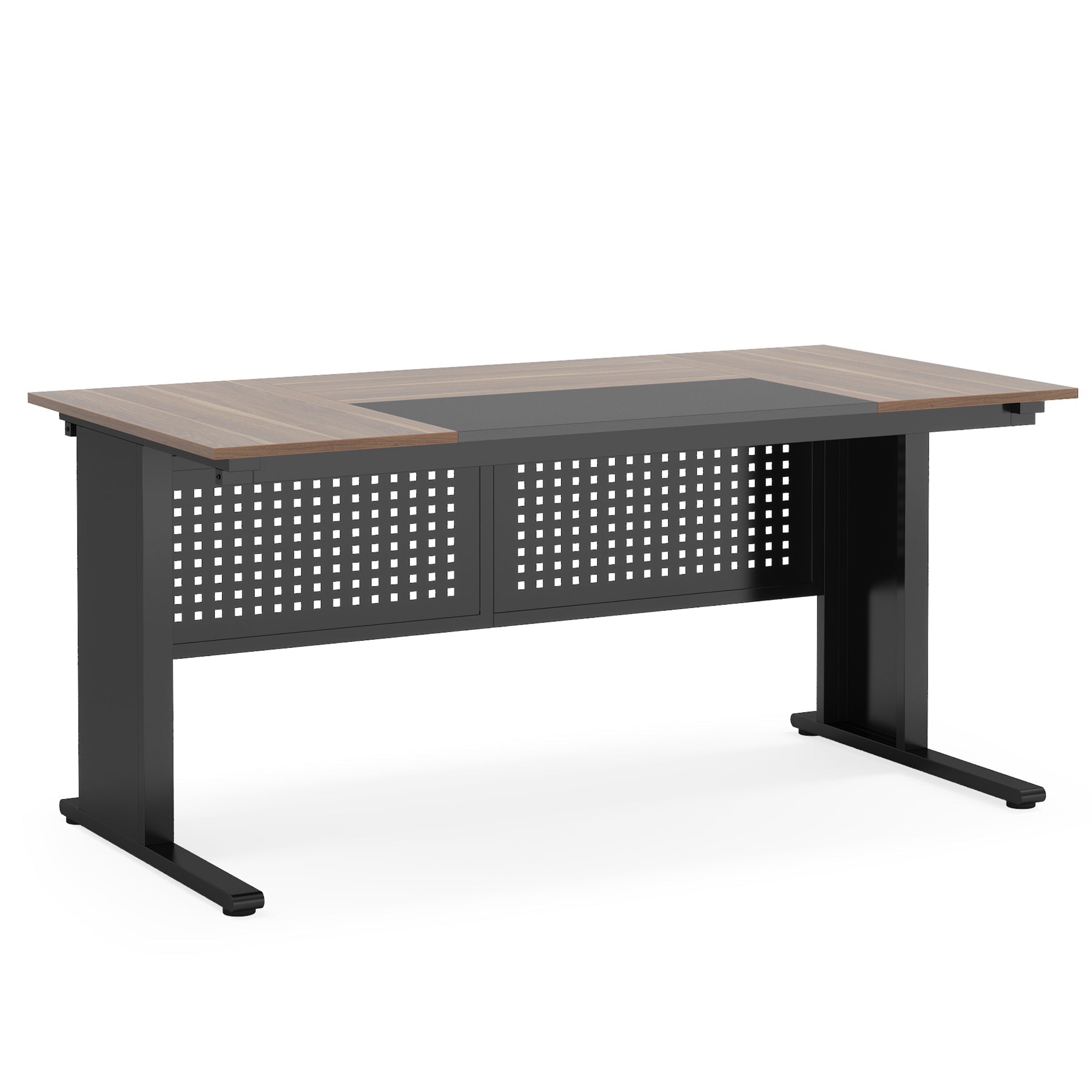 63" L-Shaped Executive Desk with File Cabinet