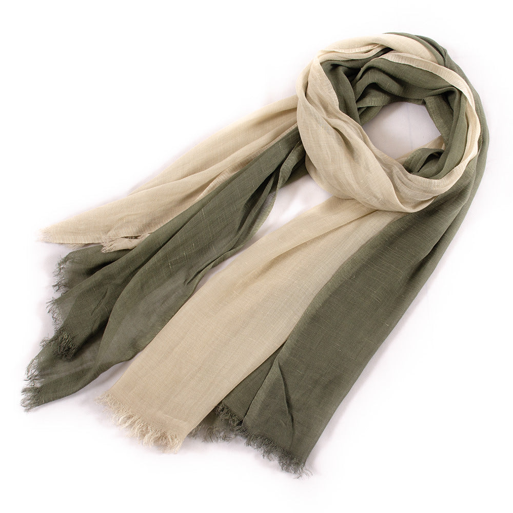 Large Soft Scarf Warm Cotton Tassel
